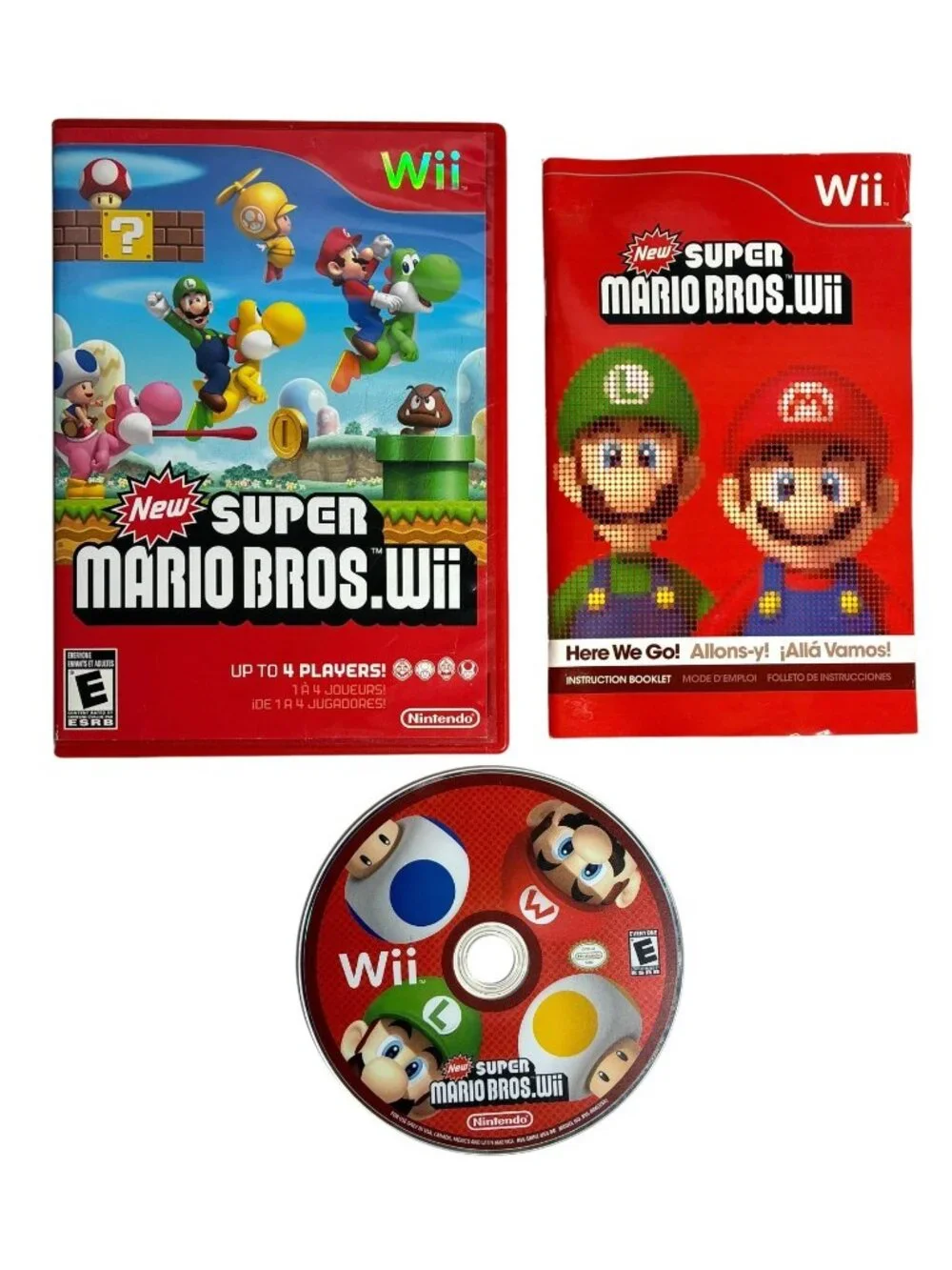 New Super Mario Bros Wii Nintendo Complete CIB Tested Game Case Manual 2009
